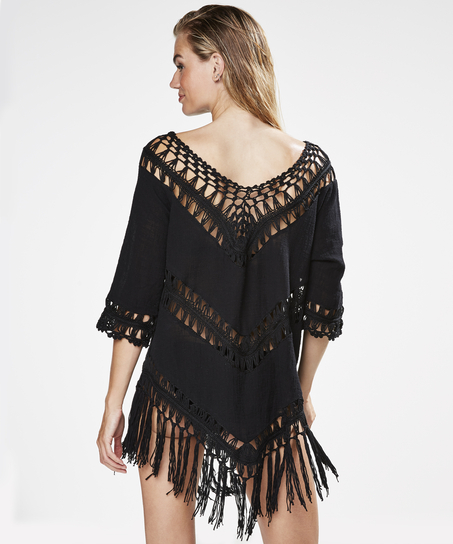 Fringe Tunic, Svart