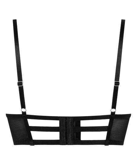 Polstret Longline BH med b&oslash;yle Vera, Svart