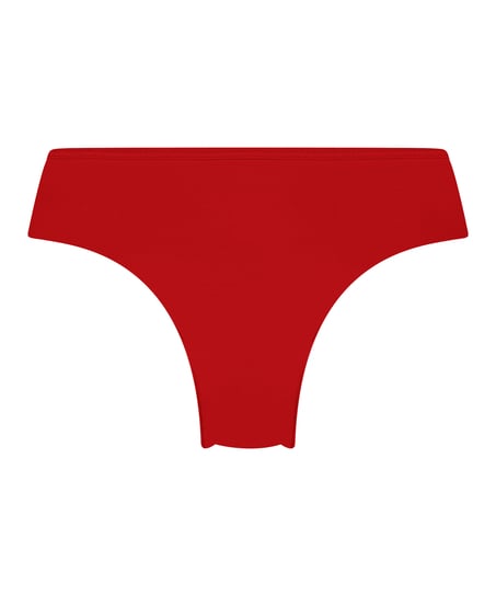 Invisible brasiliansk truse Lace Back, Rød