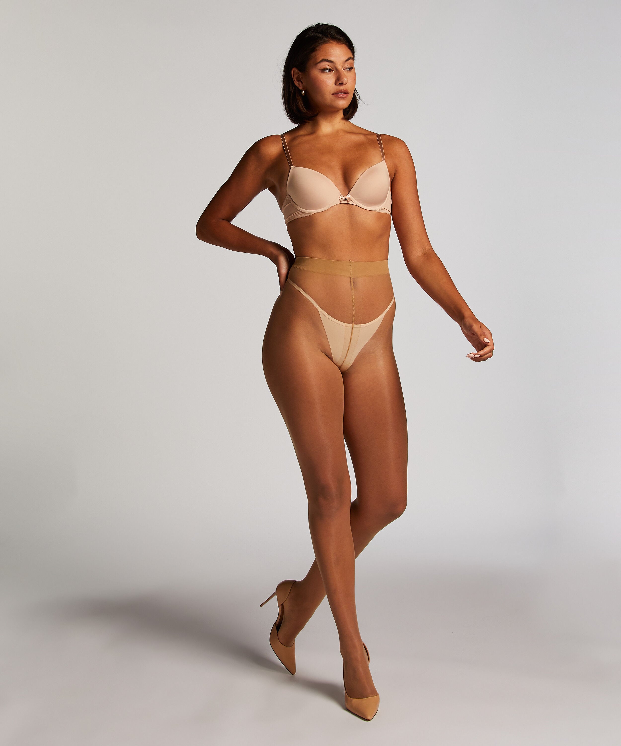 Tights 15 denier med raknings-motstand, Beige