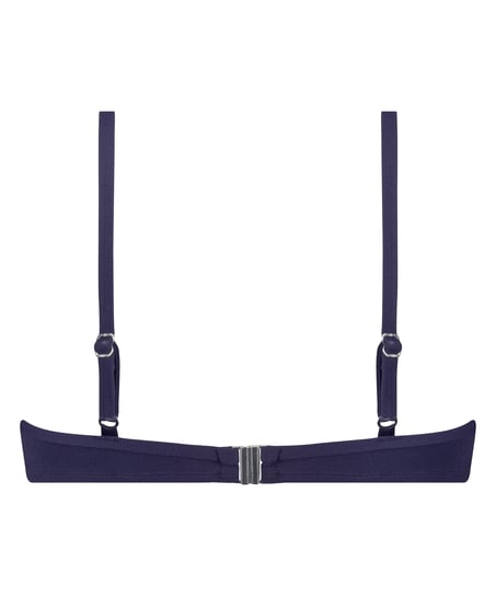 Scallop Polstret bikinitopp med underspiler, Bl&aring;