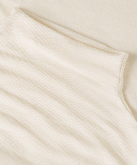 super soft kasjmir-skjorte med h&oslash;yhalset genser, Hvit