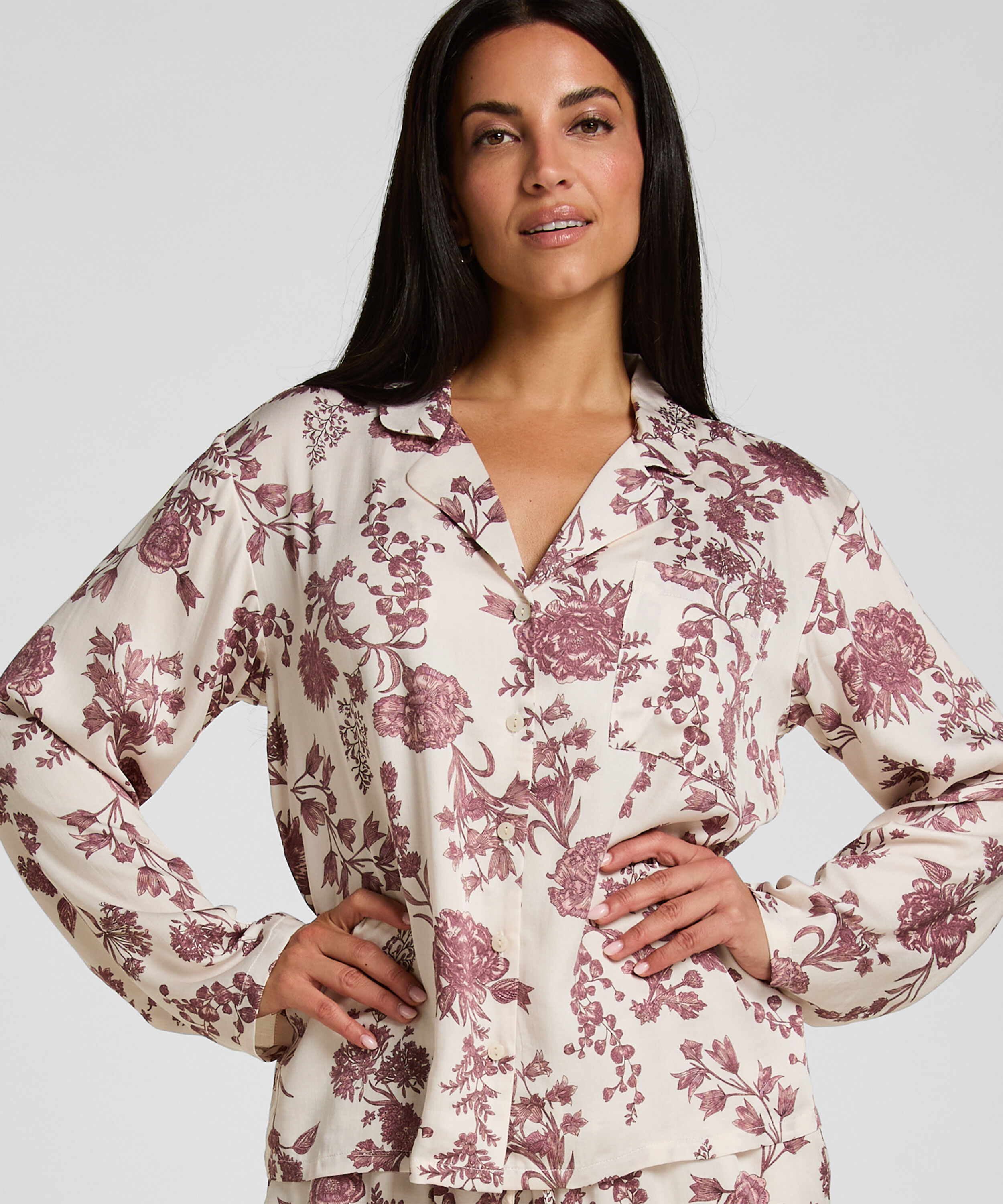 Pyjamasjakke Woven Print