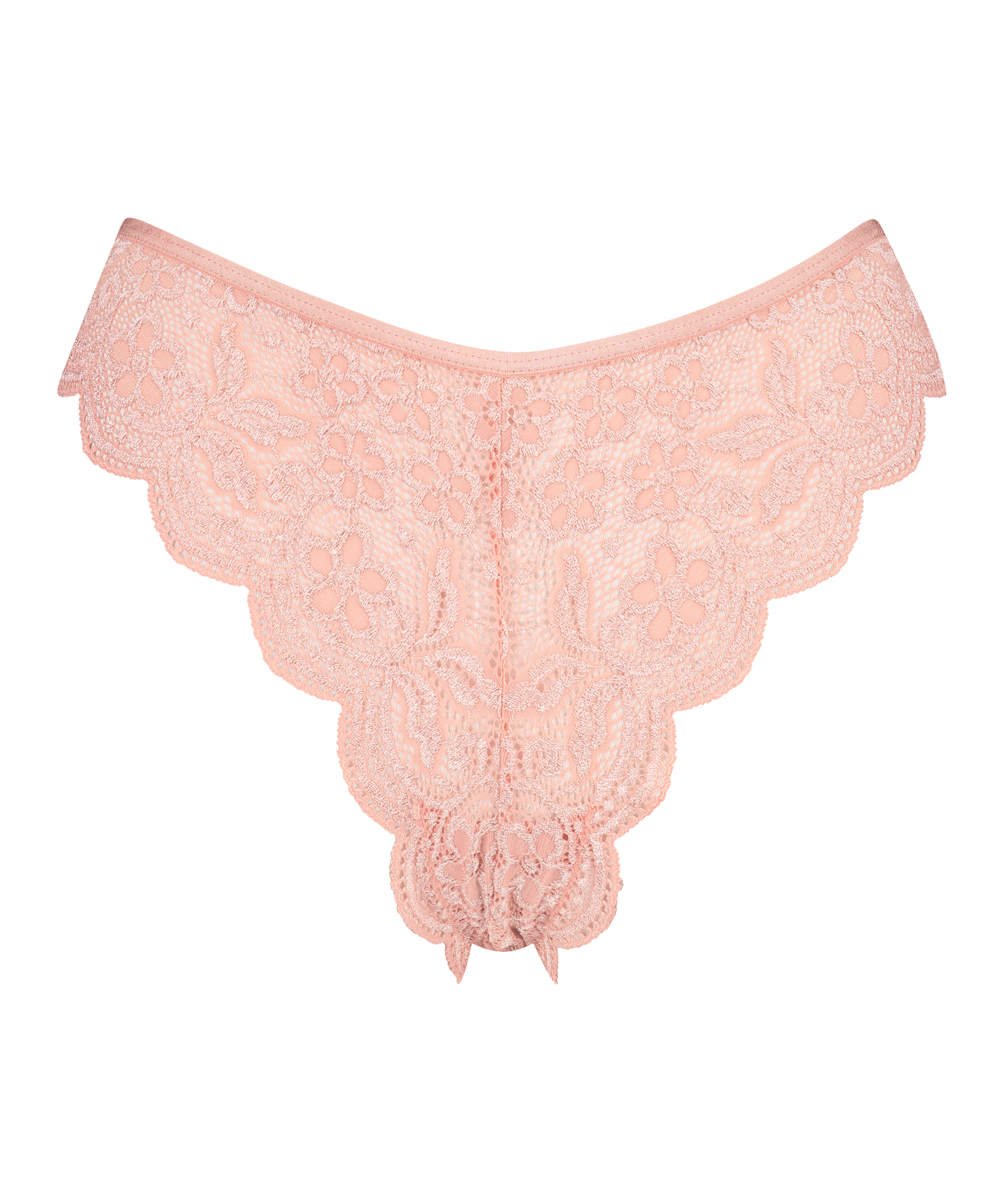 Slip brésilien jambe haute, Rosa, main