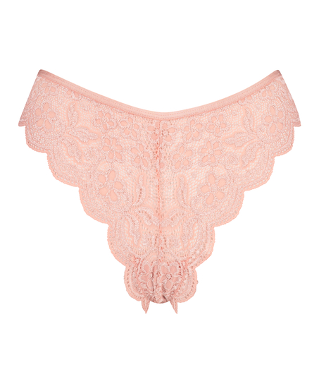 Slip brésilien jambe haute, Rosa