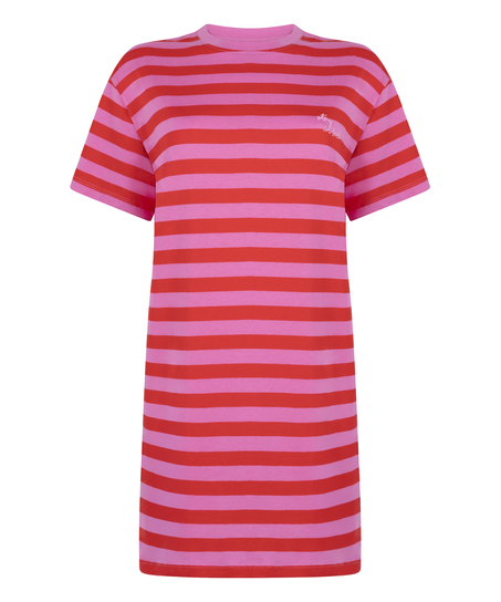 Nattskjorte med rund hals, Rosa