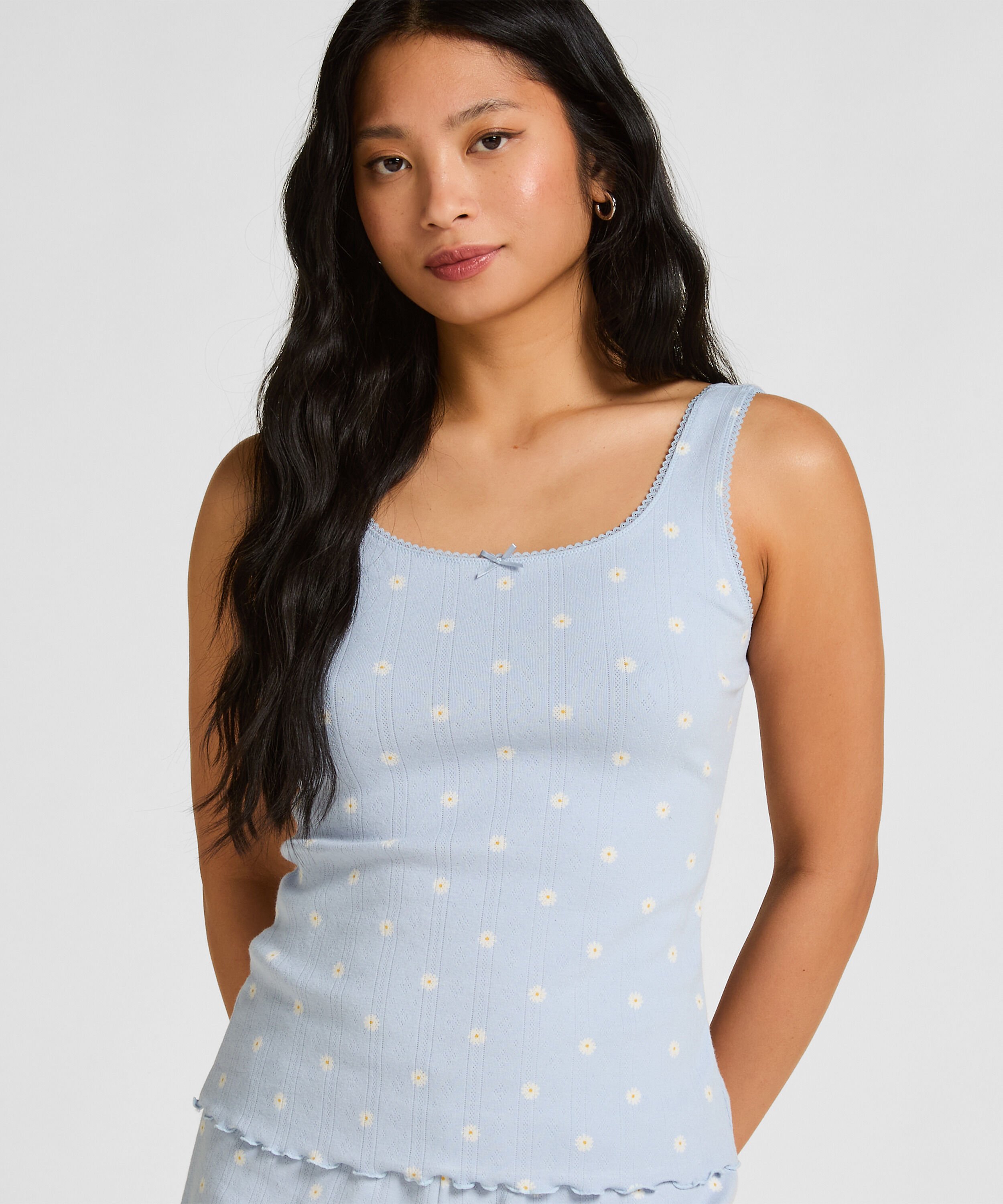 Pointelle singlett, Blå Pointelle singlett, Blå