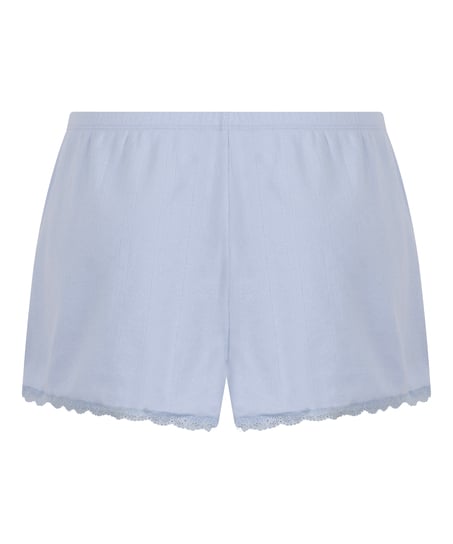Pointelle shorts, Blå