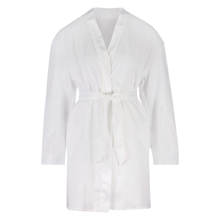 Bridal kimono i sateng, Hvit
