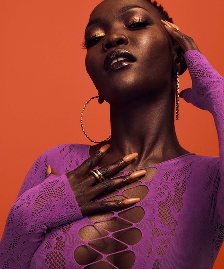 Blondebody med lange ermer Nyakim, Lilla