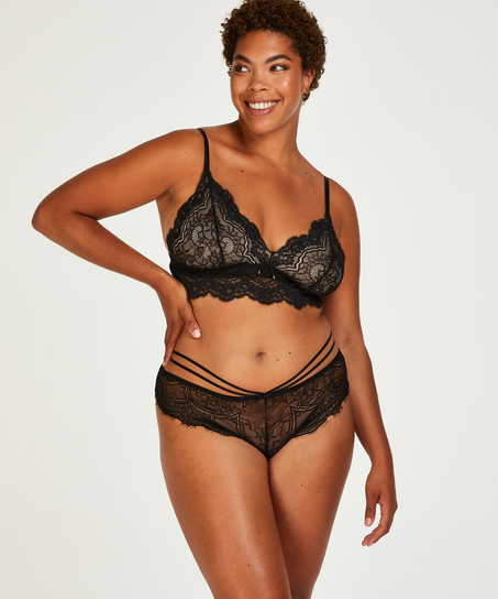 Sian brasiliansk truse med høy skjæring, Svart