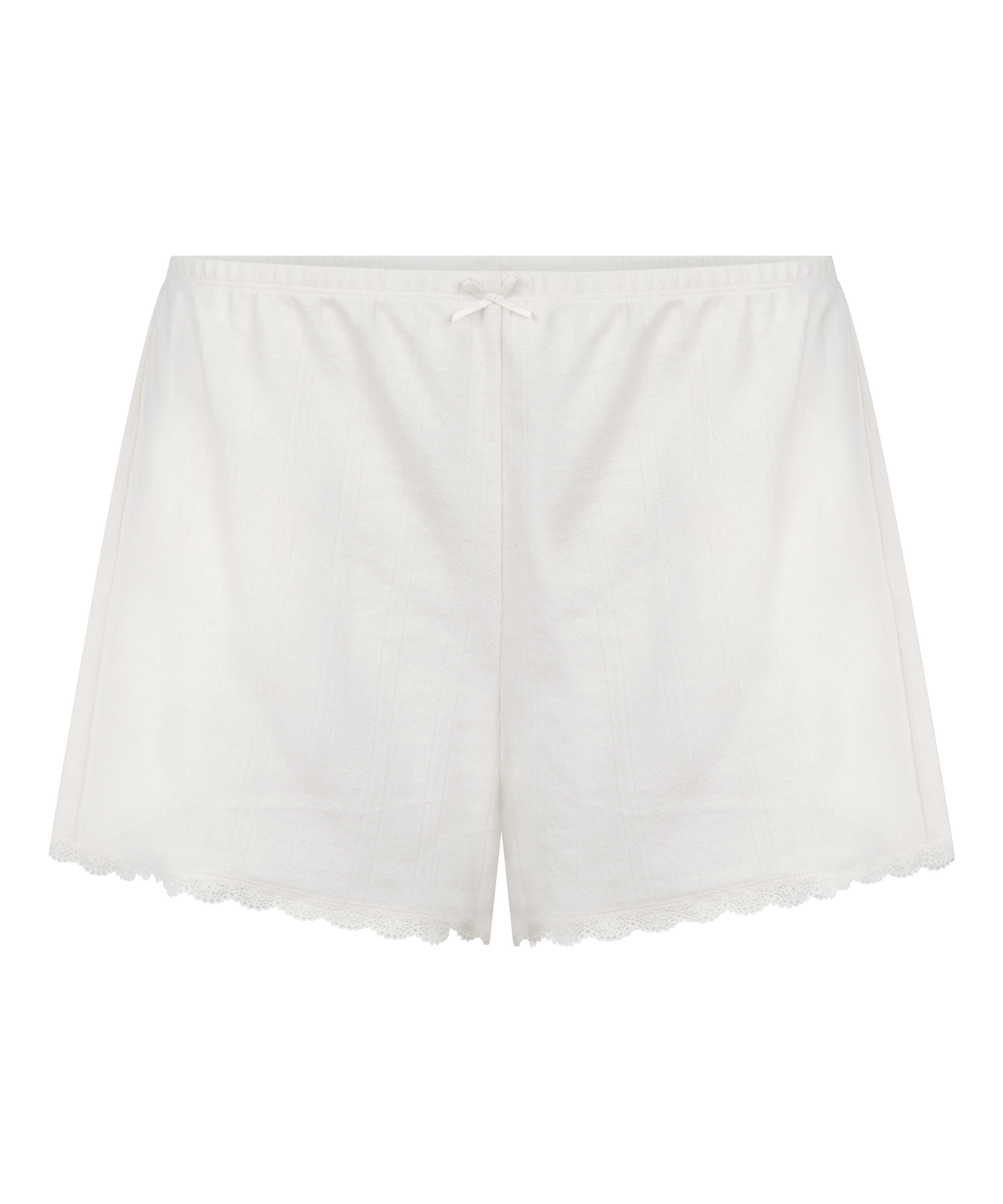 Pointelle shorts, Hvit, main