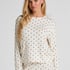 Pyjama Top Loose Pointelle, Hvit