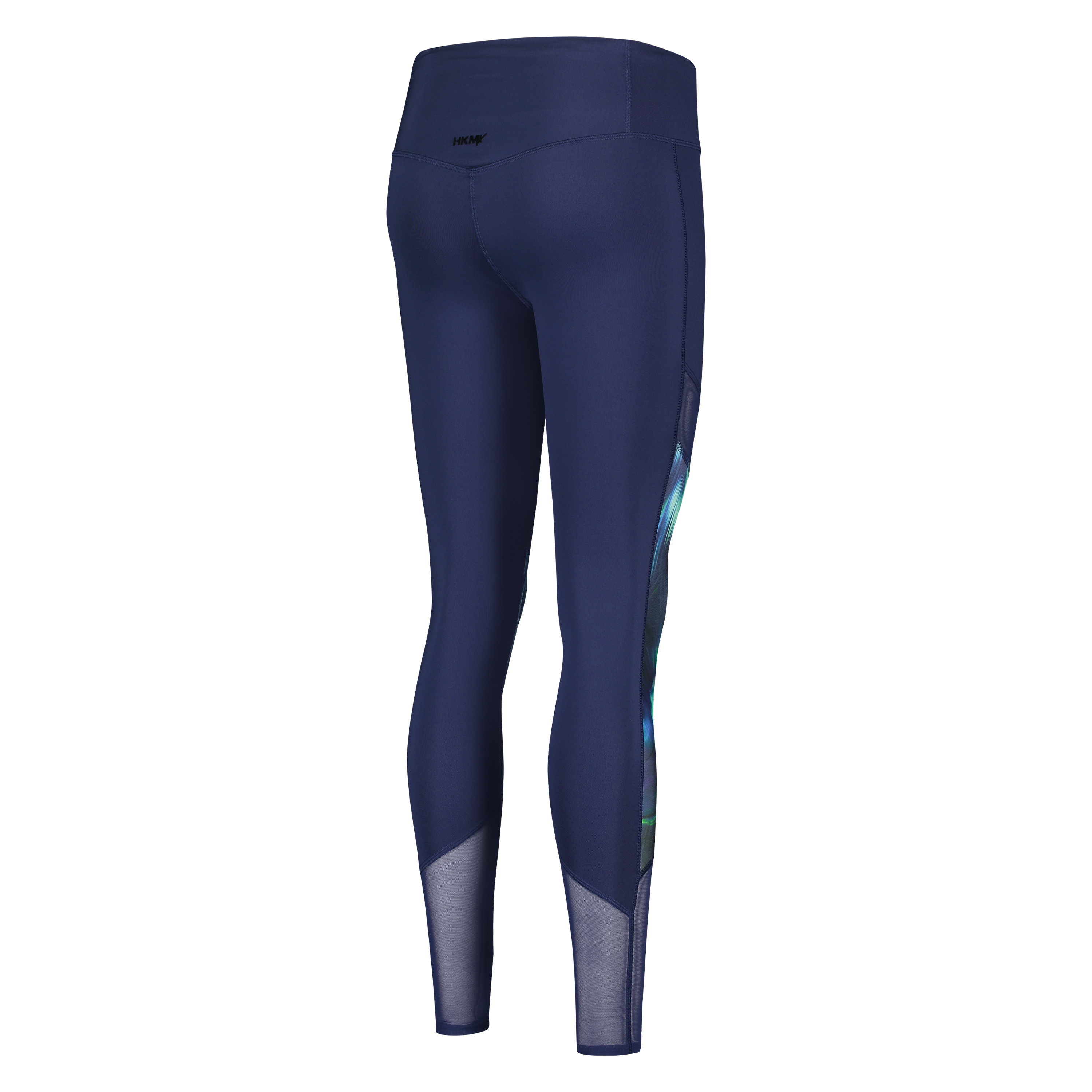 HKMX h&oslash;ylivet sportsleggings med p&aring;trykk niv&aring; 2, Bl&aring;, main