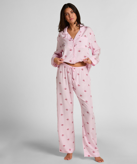 Pant Woven Cherry, Rosa