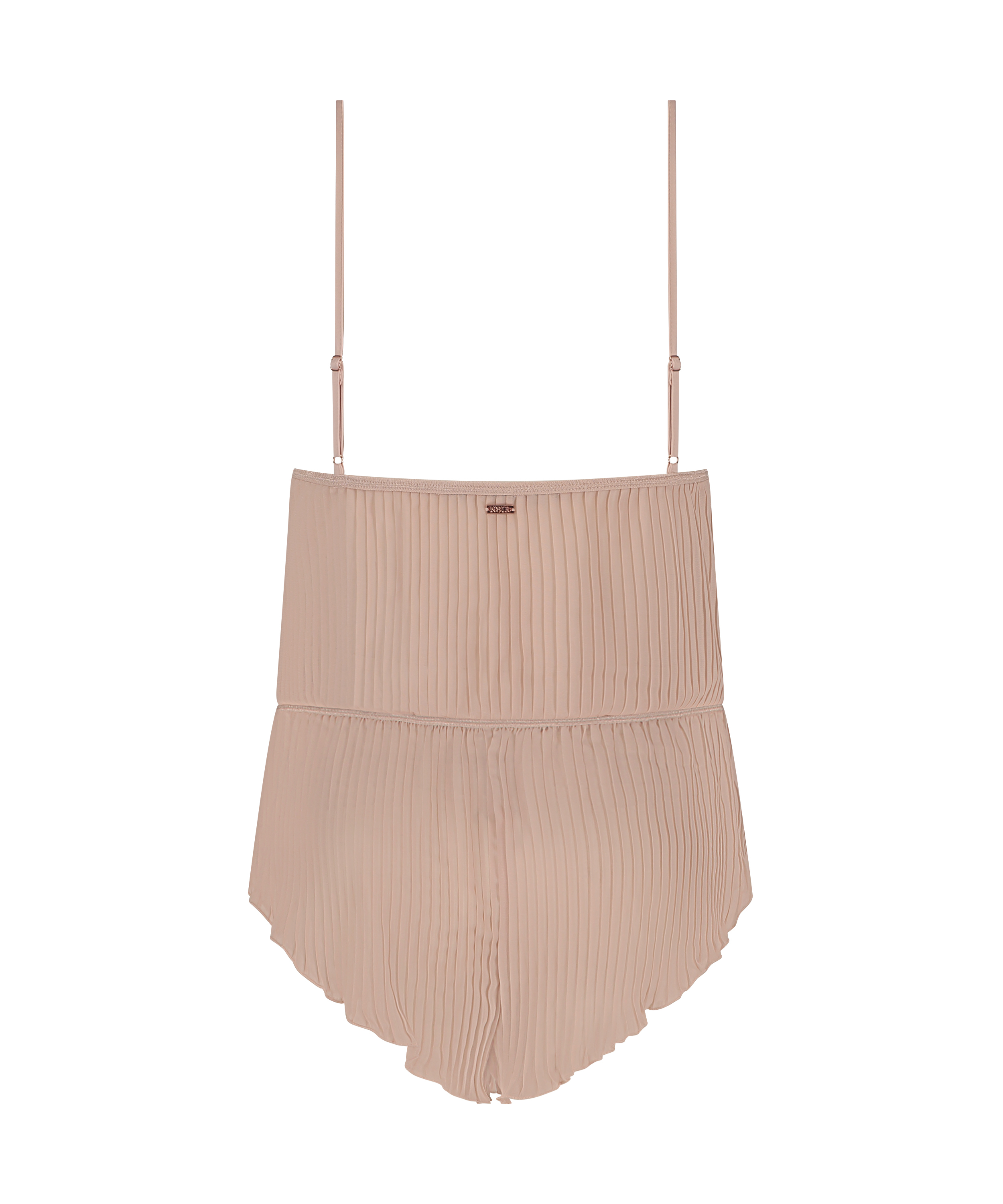 Chiffon plissé camisole-sett, Rosa, main
