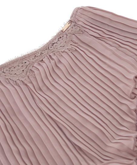 Chiffon pliss&eacute; camisole-sett, Lilla