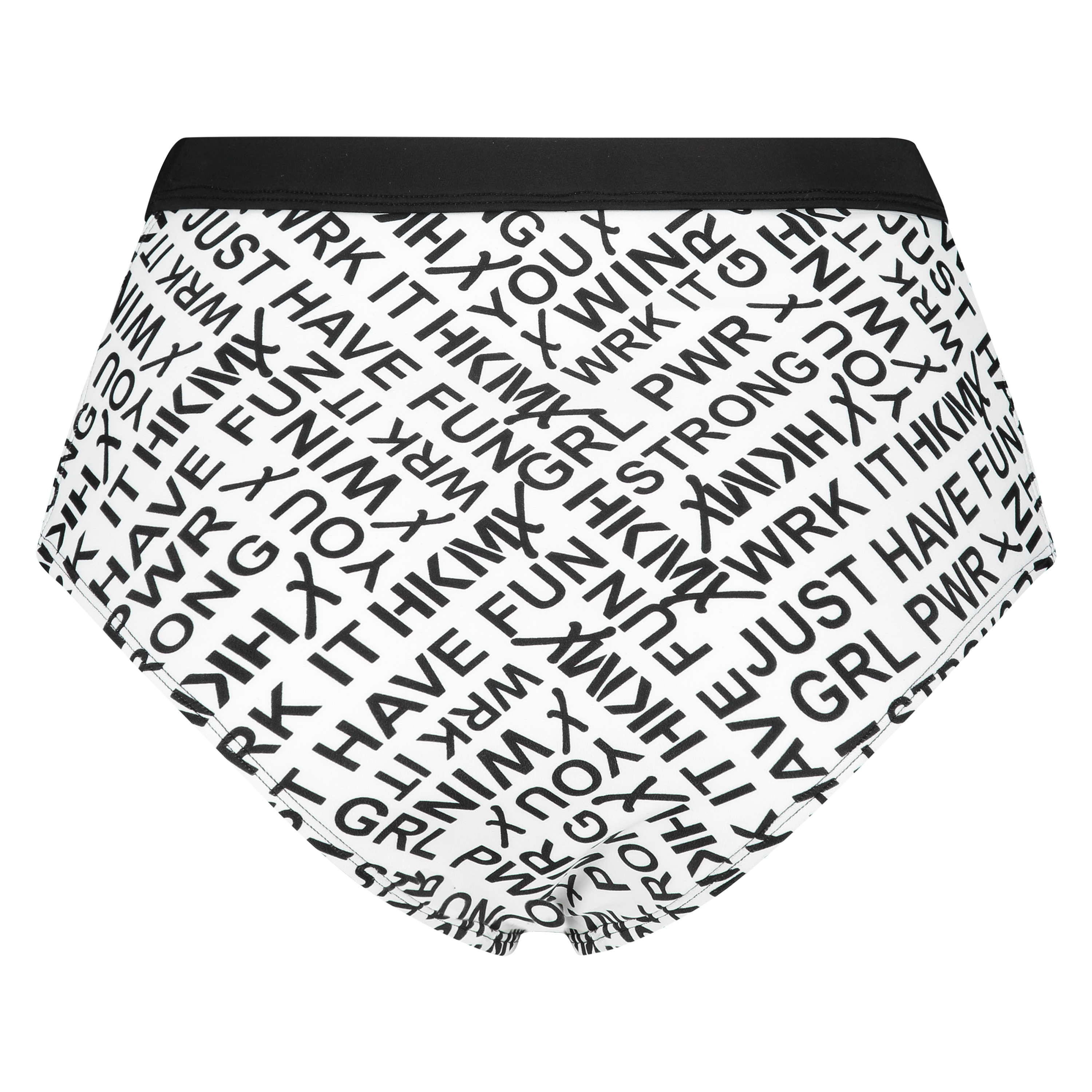 HKMX high waist frekk bikiniunderdel, Hvit, main