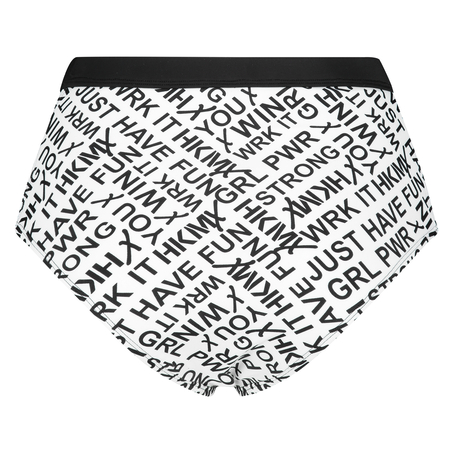 HKMX high waist frekk bikiniunderdel, Hvit