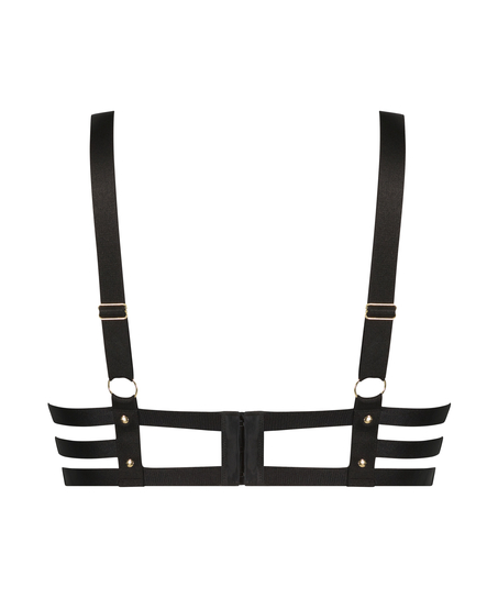 ﻿Vattert bh med bøyle push-up Shadow, Svart