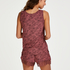 Pyjamas kort singlet-sett, Rosa