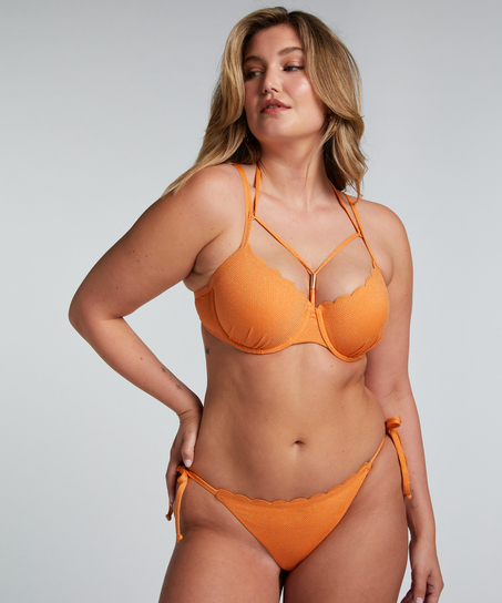 Bikinitopp Scallop Lurex, Oransje