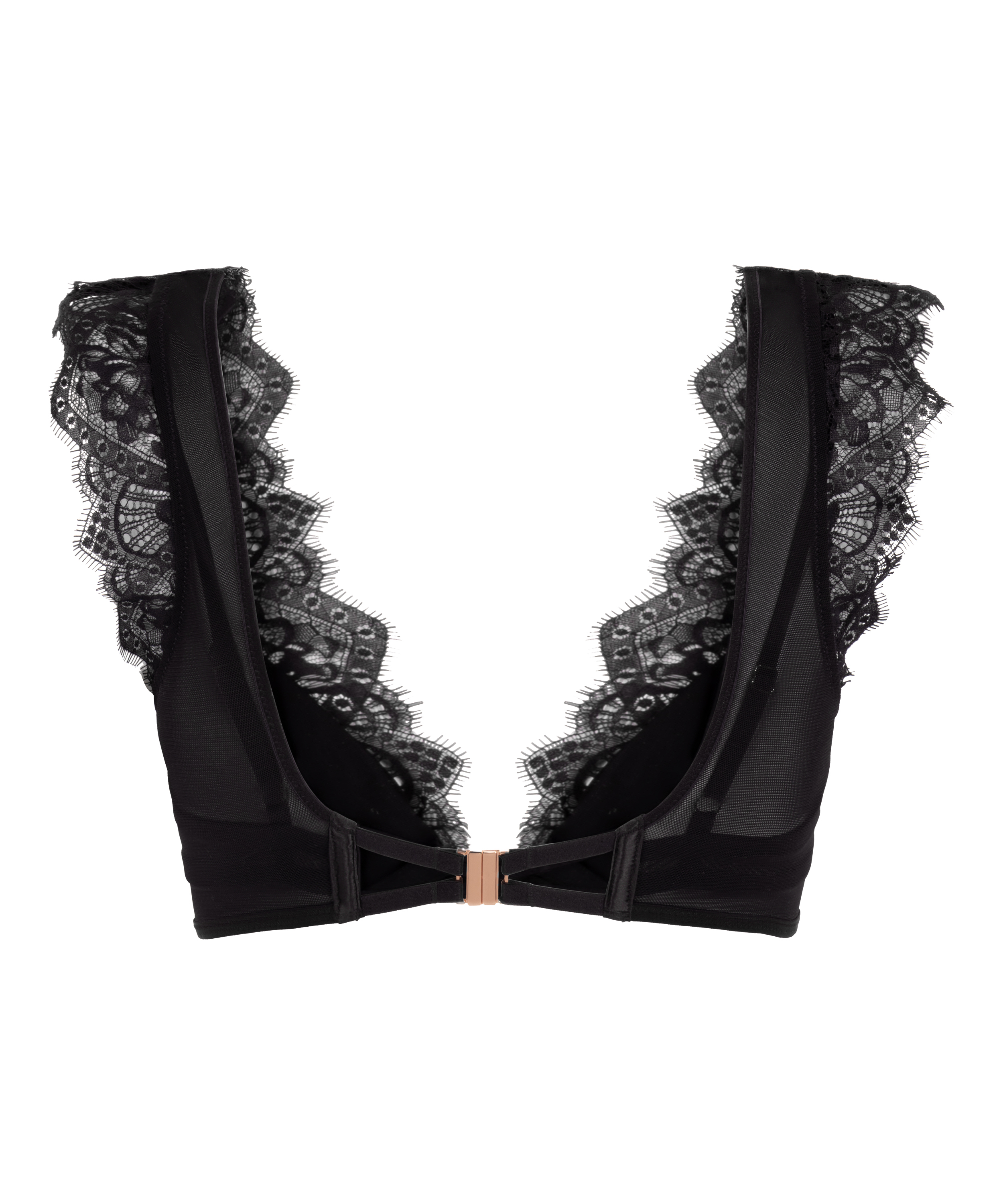 Uvattert longline bh med bøyle Zoe, Svart, main