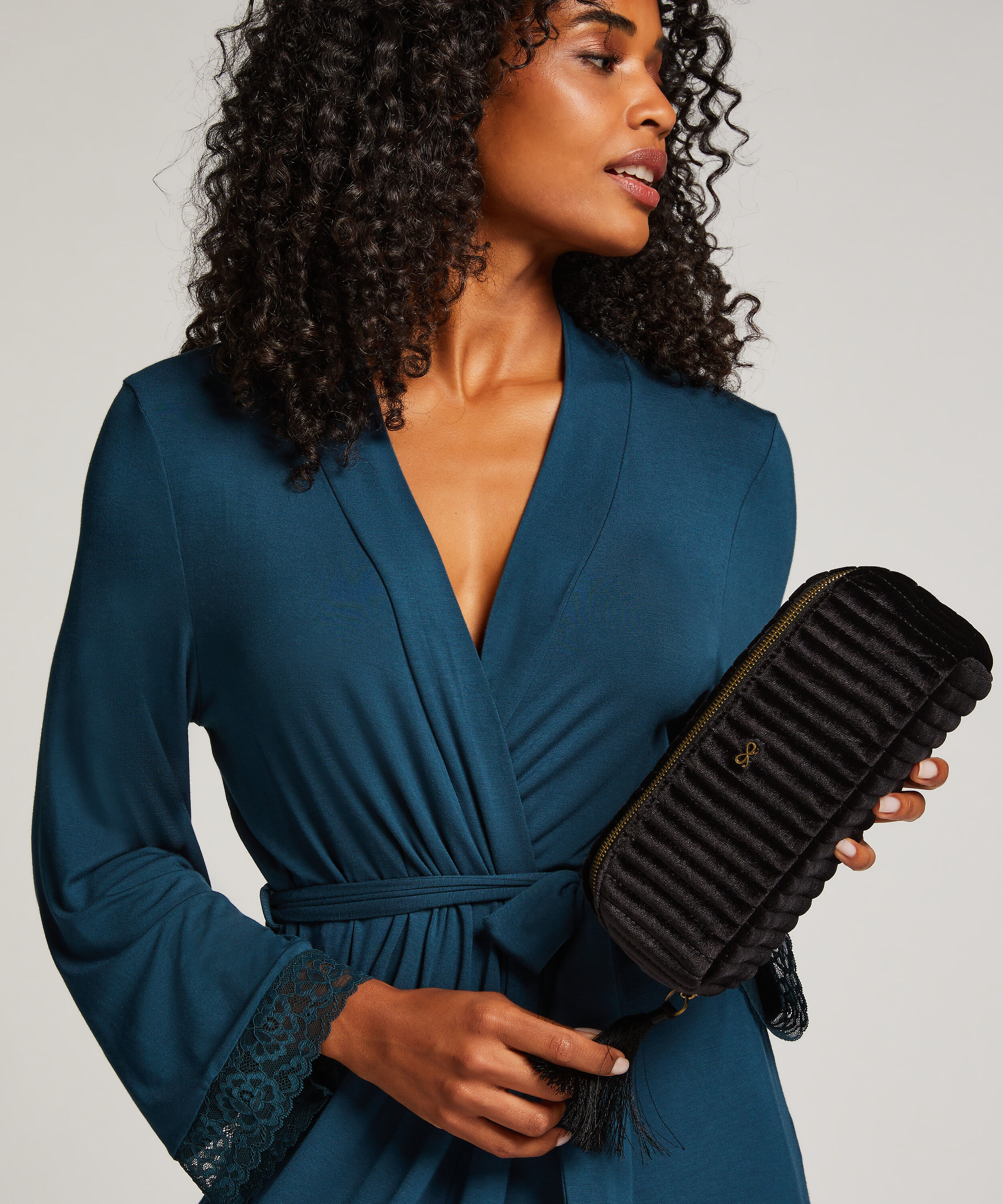 Velvet Make-Up Bag, Rosa