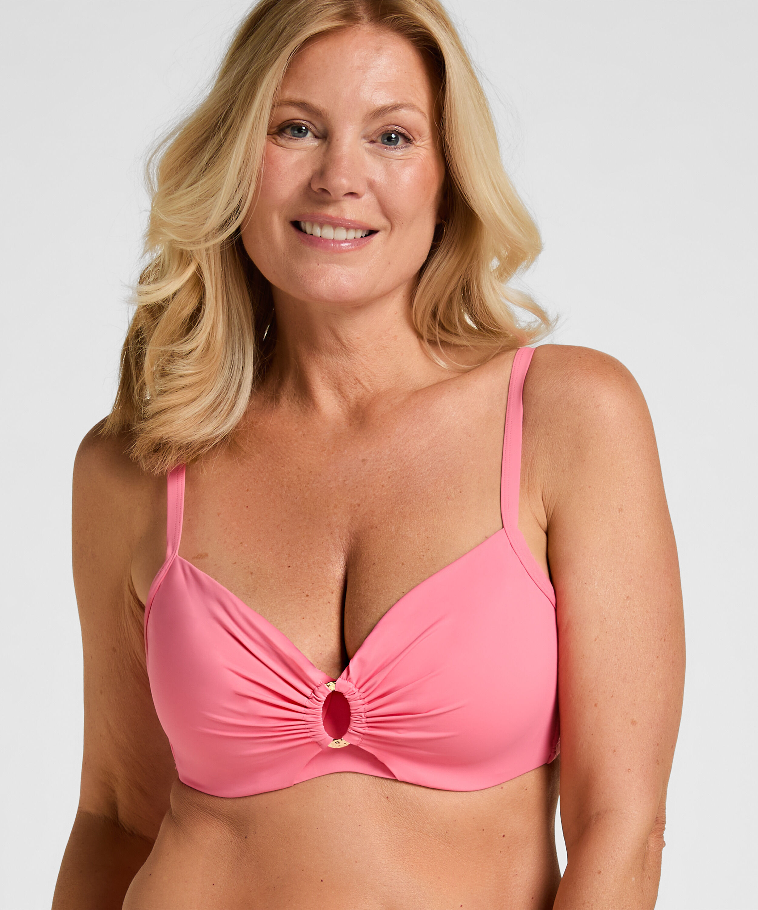 Luxe upolstret bikinitopp med spiler, Rosa Luxe upolstret bikinitopp med spiler, Rosa