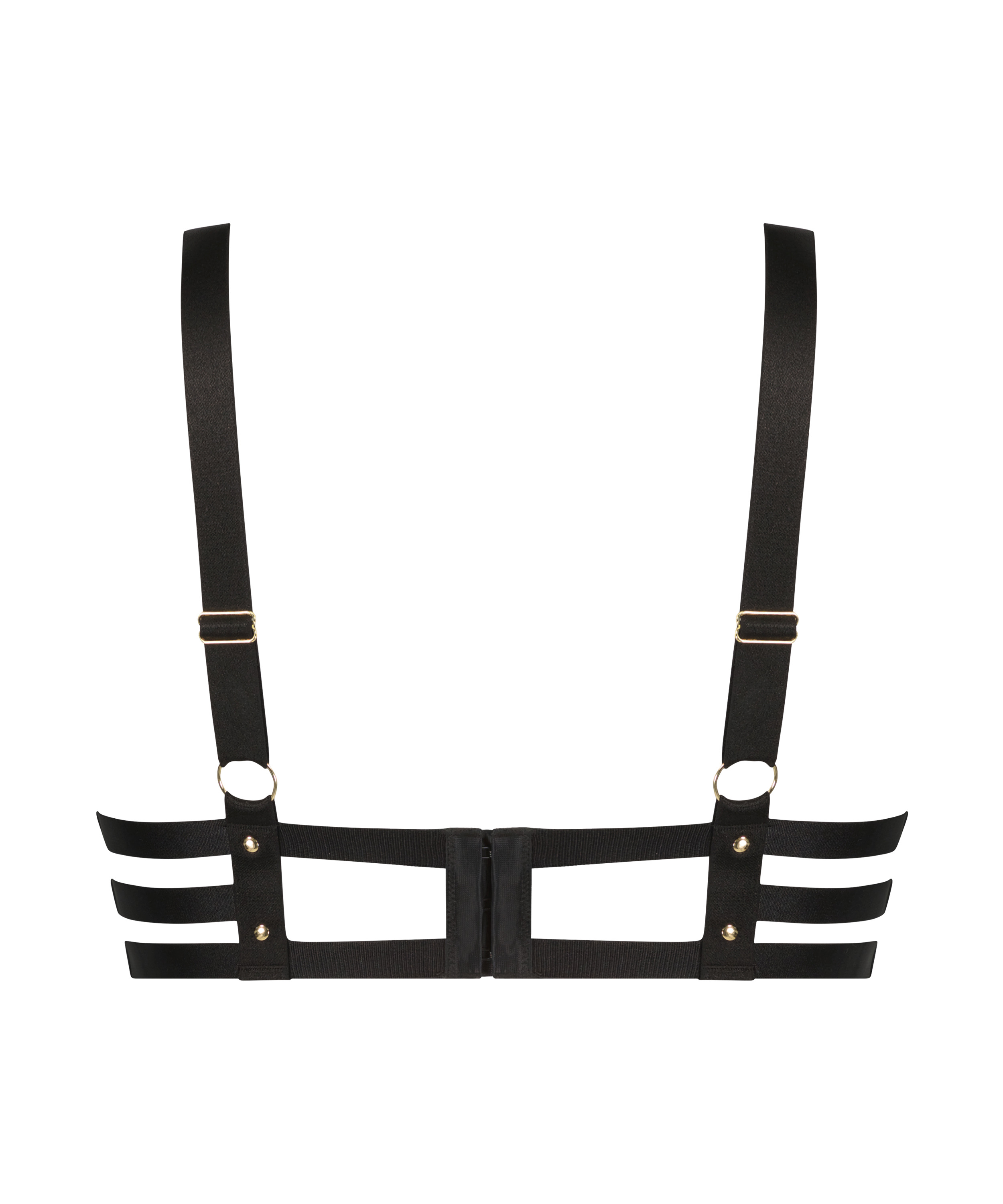 ﻿Vattert bh med bøyle push-up Shadow, Svart, main