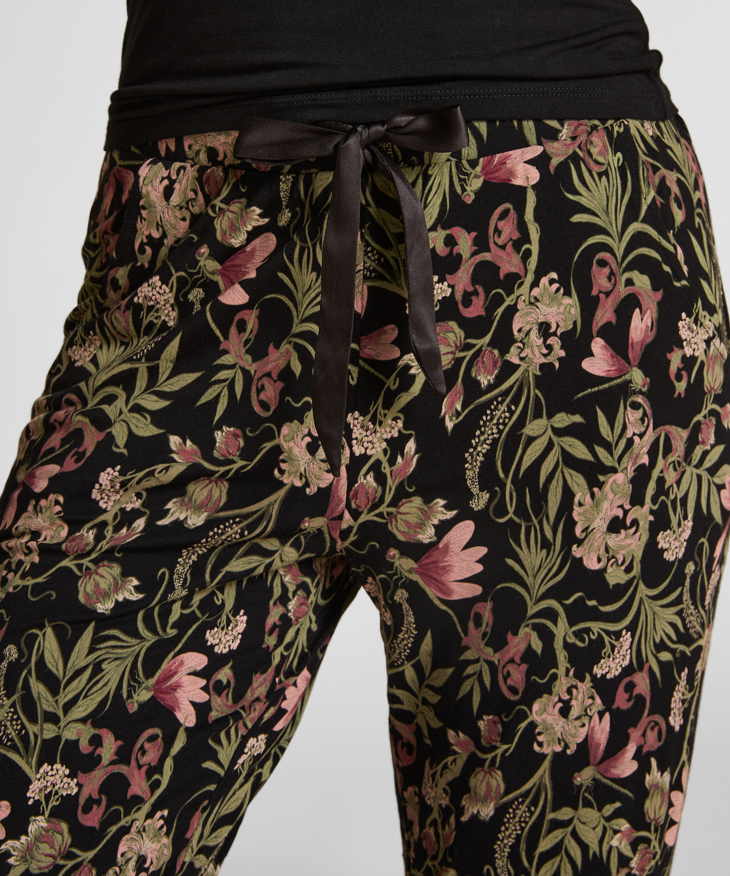 Pyjamabukser Jersey, Svart, main