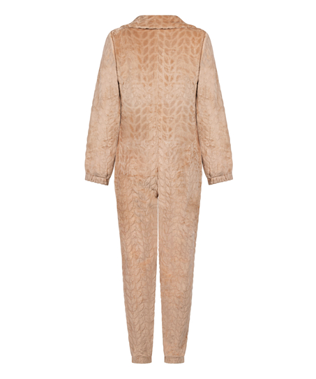 Onesie med kabelglidel&aring;s, Beige