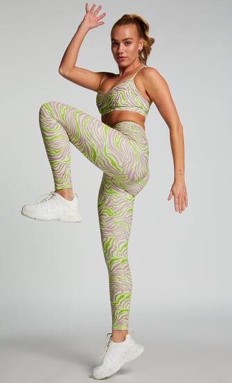 HKMX leggings med høy midje, Grønn