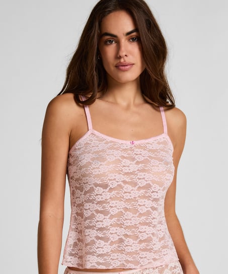 Cami Allover Lace, Rosa