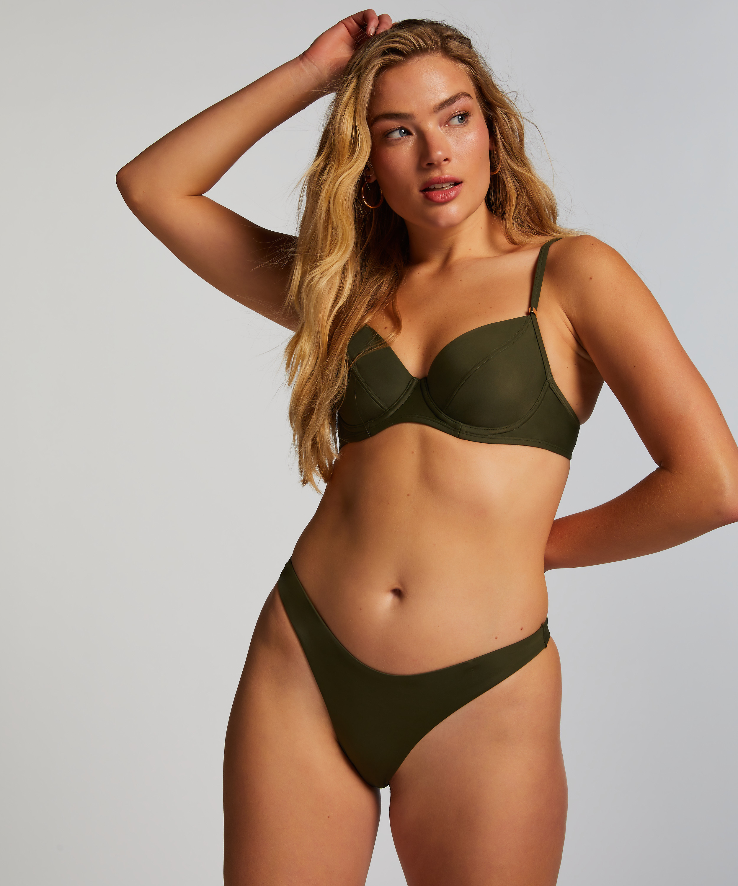 Høykuttet Bikini Underdel Luxe, Grønn, main