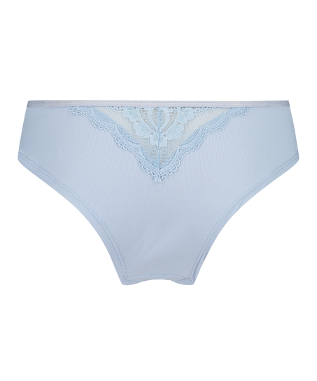 Brasiliansk truse med h&oslash;y skj&aelig;ring Nadine, Bl&aring;