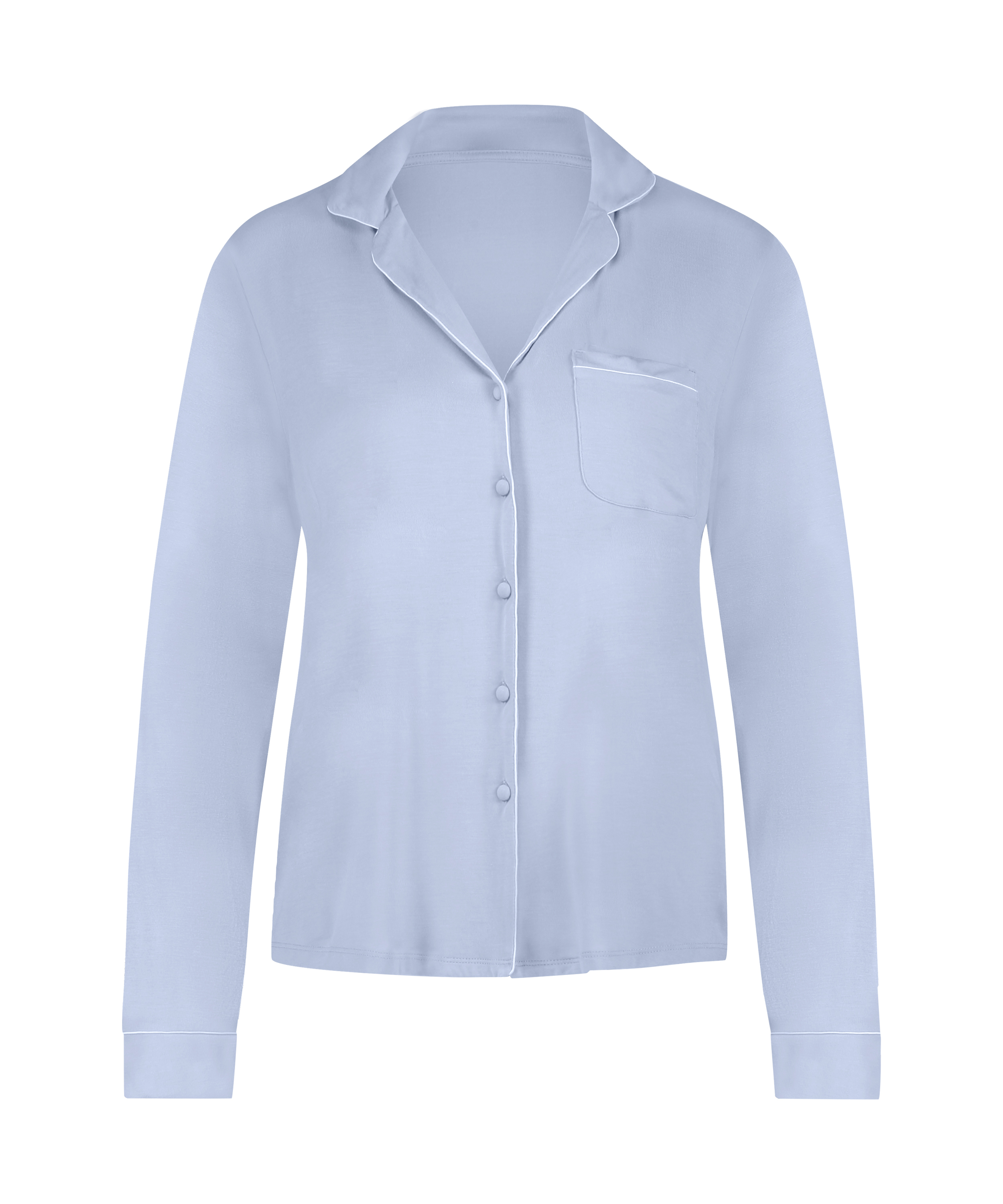 Essential langermet jakke i jerseystoff, Blå, main