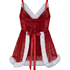 Wired slipdress Sexy Santa, Rød