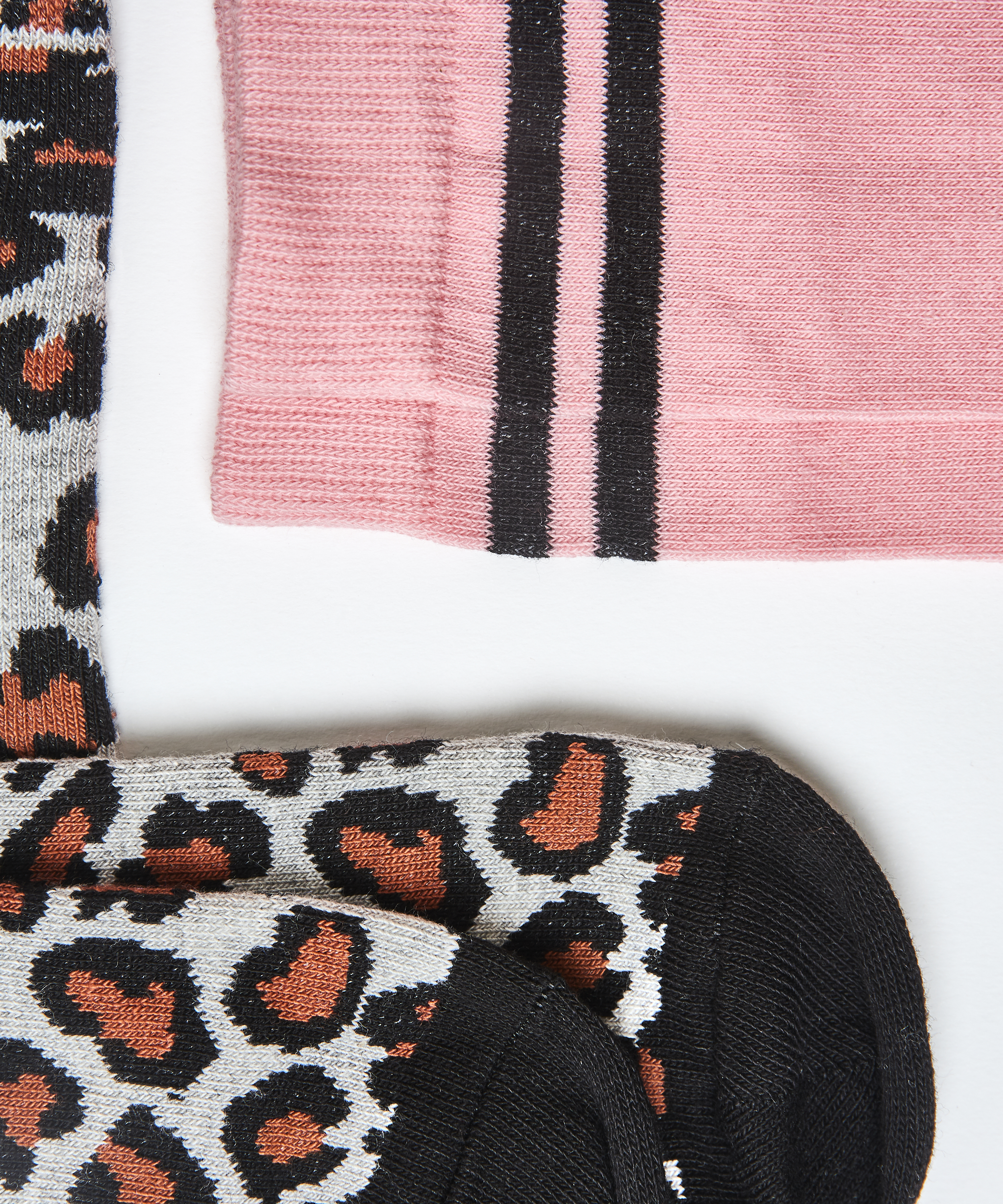 2 par bomullssokker, Gr&aring;, main