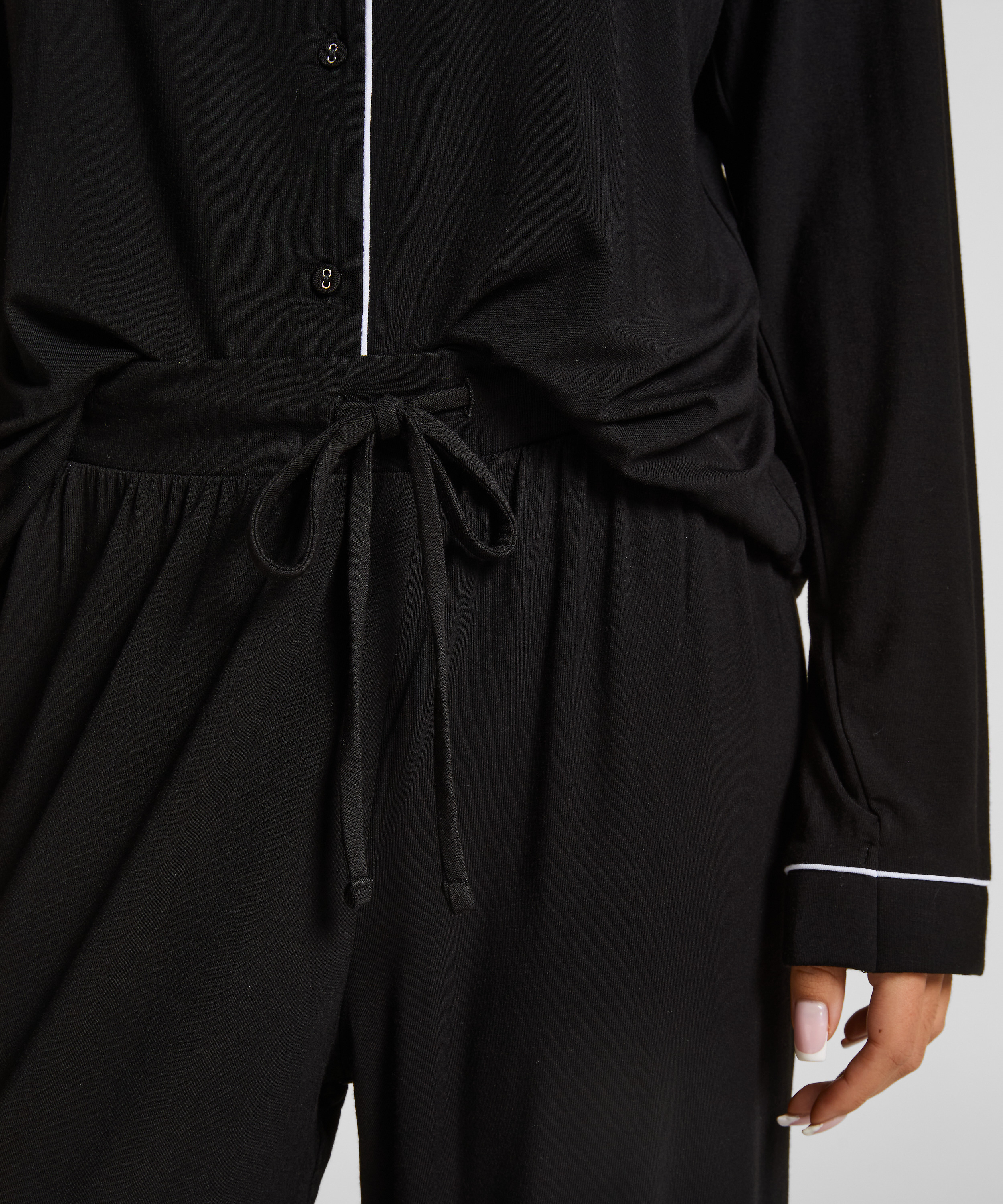 Essential bukser i jerseystoff, Svart, main