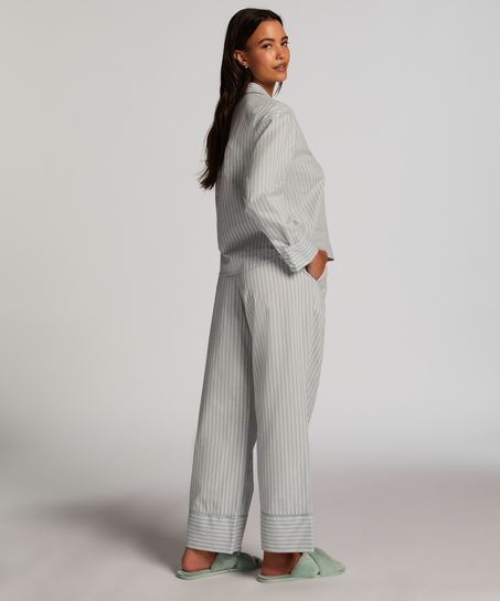 Pyjamabukserr bomull, Grønn