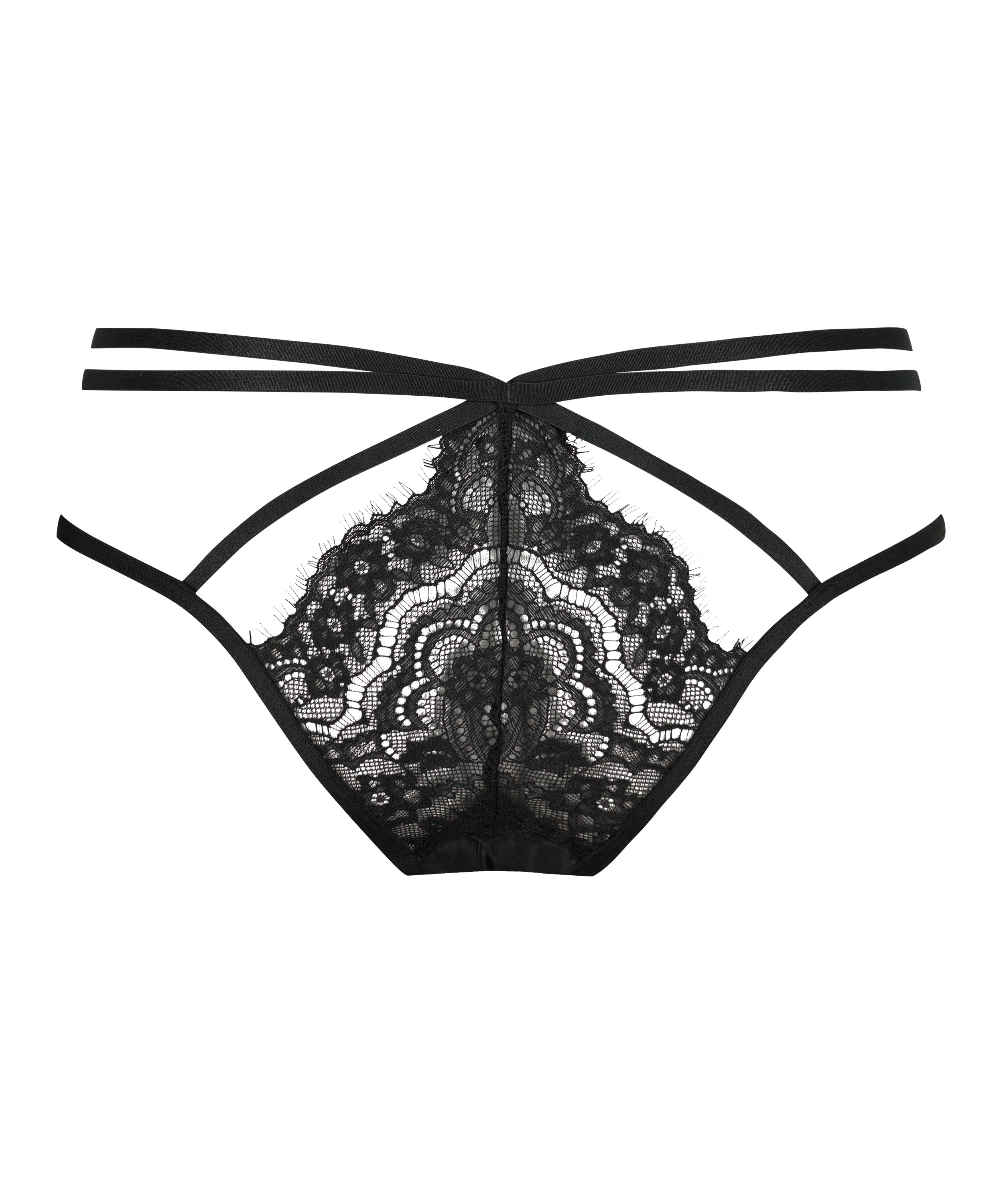 Brasiliansk truse med fransk &aring;pning Seraphina, Svart, main