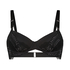Vattert bh med bøyle longline Donna Sparkle, Svart