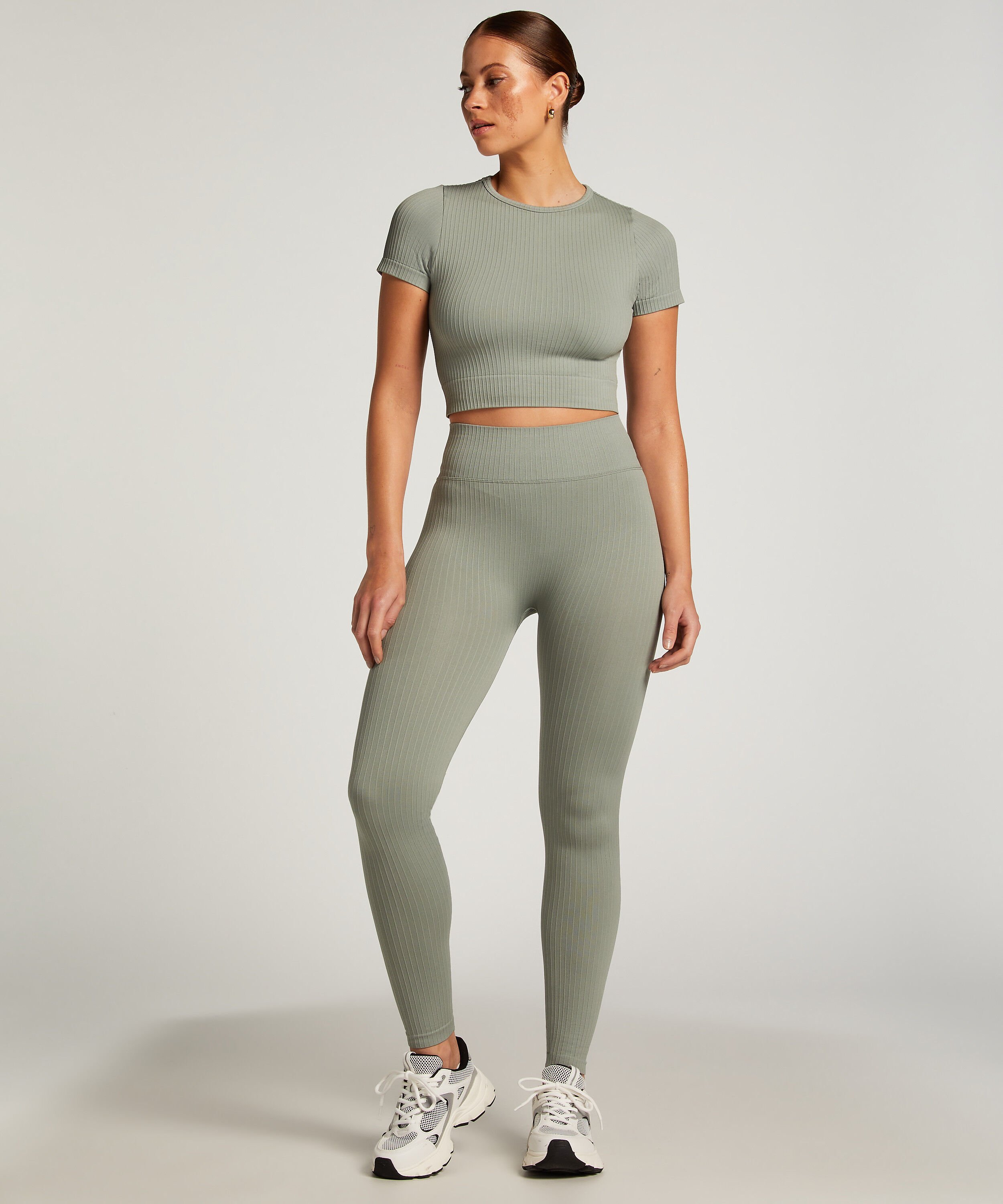 HKMX Sport cropped top Seamless, Gr&oslash;nn