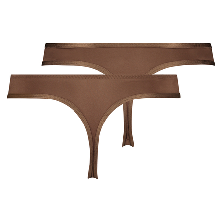 2 Angie stringtruser, Brun