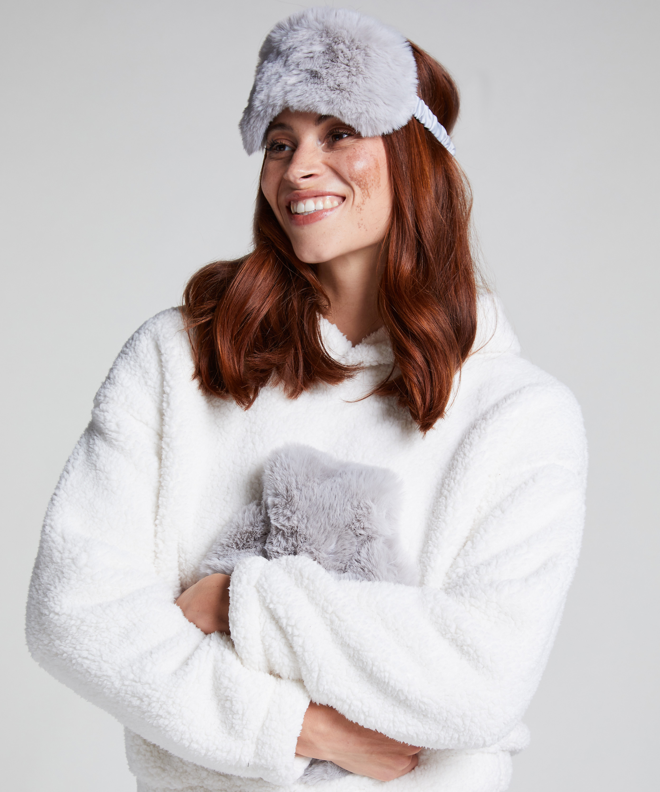 Varmtvannsflaske Sovemaskesett, Grå, main