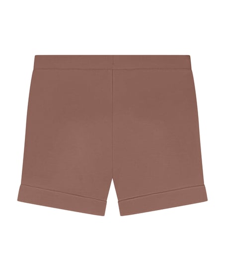 Essential shorts i jerseystoff, Brun