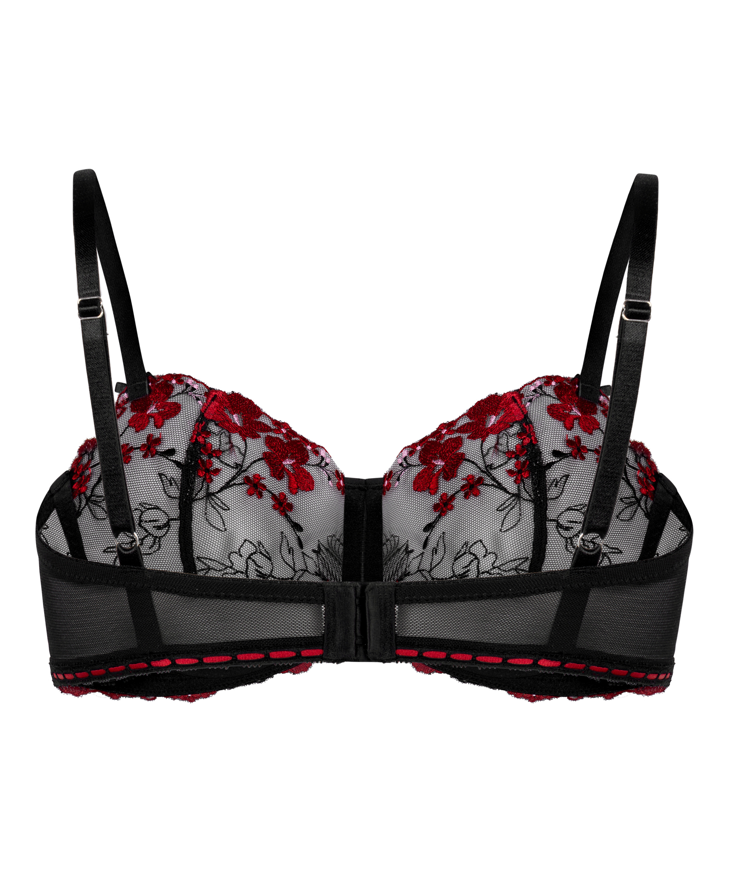 Peonie Non-Padded Underwired Bra, Svart, main