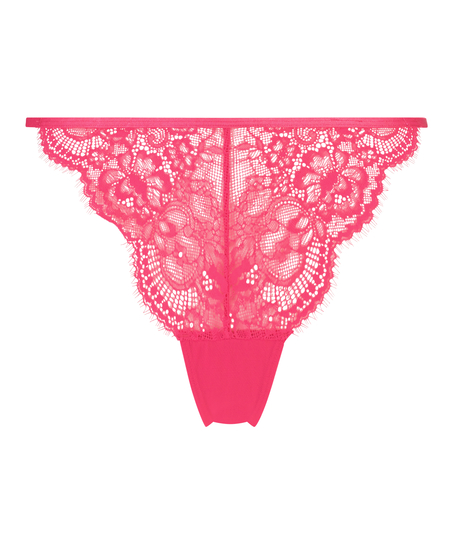 G-streng med høyt snitt og strass Honey, Rosa