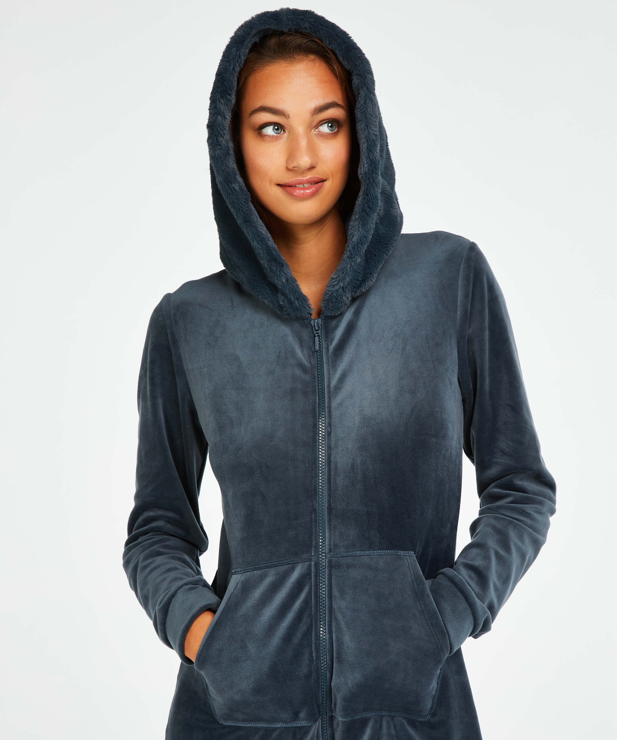 Velvet onesie, Blå, main